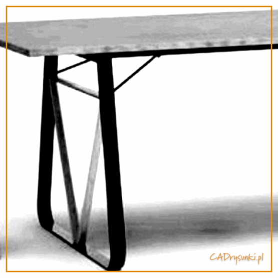 Przestronne kobiece biurko z nogami ze stali i drewna